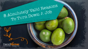 A bowl of limes with the title "8 absolutely valid reasons to turn down a job"